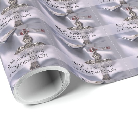 Chalice zum 50. Individuelle Name Geschenkpapier (Rolleneckpunkt)