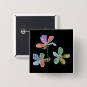 Chalk-ähnliche Blume Button (Vorne & Hinten)