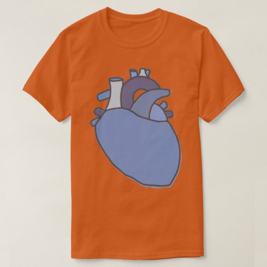 Chalk Anatomisches Herz Design Blueberry T-Shirt (Design vorne)