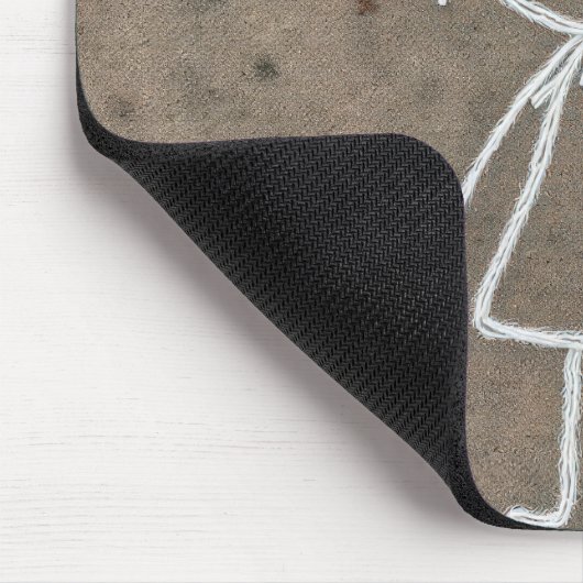 Chalk Art Girl mit Herz Mousepad (Ecke)