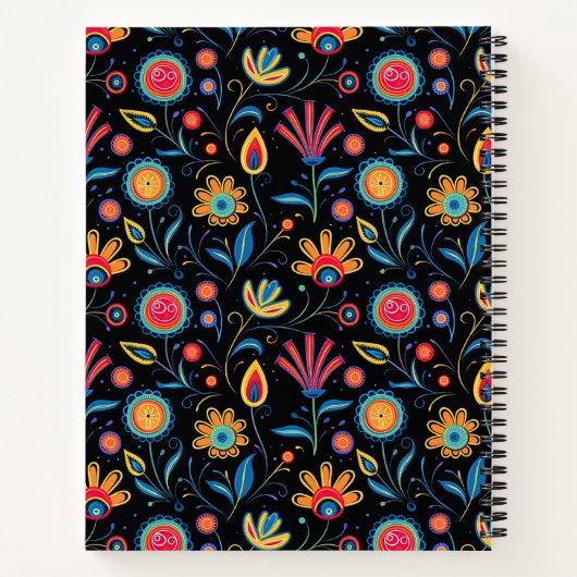 Chalk Art Whimsical Blooms Notizblock (Rückseite)