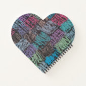 Chalk auf dem Bürgersteig Kunst in gelb-weiß lila Notizblock (Rückseite)