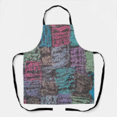 Chalk auf dem Bürgersteig Kunst in gelb-weiß lila Schürze (Vorderseite)