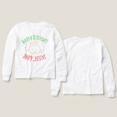 Chalk Birthday Baby Jesus Christlich Weihnachten (Design Vorderseite & Rückseite)