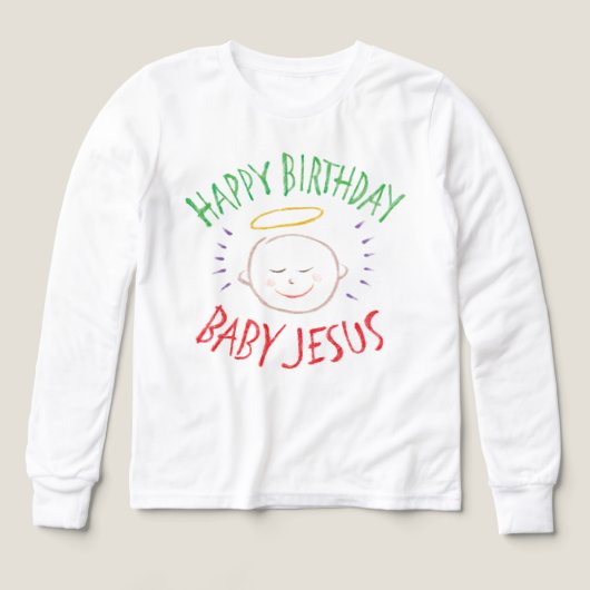 Chalk Birthday Baby Jesus Christlich Weihnachten (Design Vorderseite)