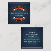 Chalk Blue Lifeguard Rettungsring Quadratische Visitenkarte (Vorne/Hinten)