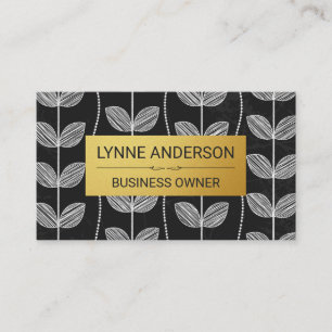 Chalk Blume Doodles Visitenkarte