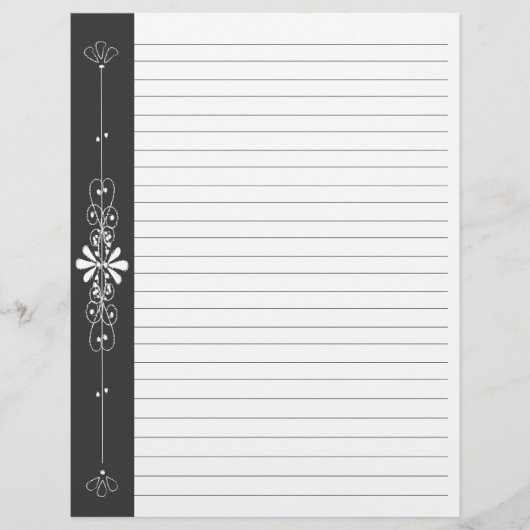 Chalk Board Border Black | Weiße Seiten (Vorderseite)