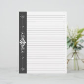 Chalk Board Border Black | Weiße Seiten (Stehend Vorderseite)