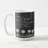 Chalk Board Daisy Doodle Cursive Typography Mug Kaffeetasse (Links)