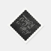 Chalk Board Gezeichnet Komfort und Freude Serviette (Ecke)