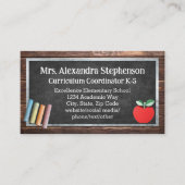 Chalk Board Lehrer Bildung Visitenkarte (Vorderseite)