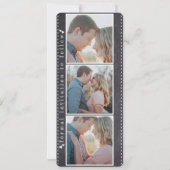 Chalk Board Modernes, trendy Drei Foto Save The Date (Rückseite)