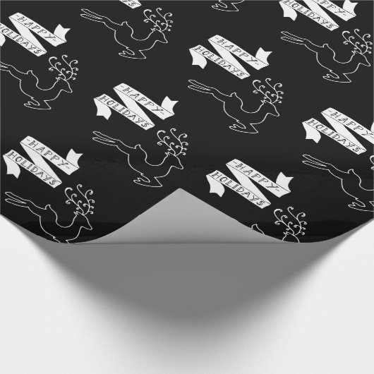 Chalk Board Reindeer Geschenkpapier (Ecke)