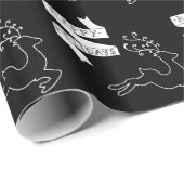 Chalk Board Reindeer Geschenkpapier (Rolleneckpunkt)