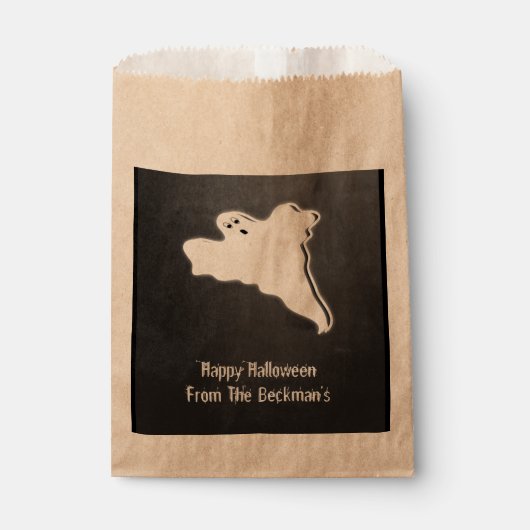 Chalk Board Spooky Halloween Ghost Geschenktütchen (Vorderseite)