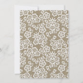 Chalk Burlap und Lace Probe Einladungen (Rückseite)