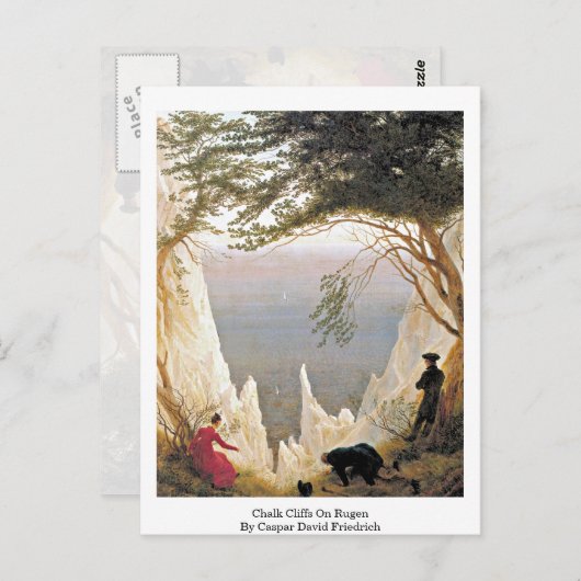 Chalk Cliffs on Rugen by Caspar David Friedrich Postkarte (Vorne/Hinten)