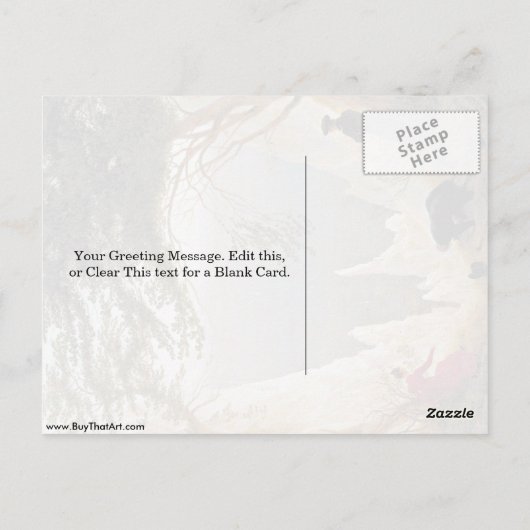 Chalk Cliffs on Rugen by Caspar David Friedrich Postkarte (Rückseite)