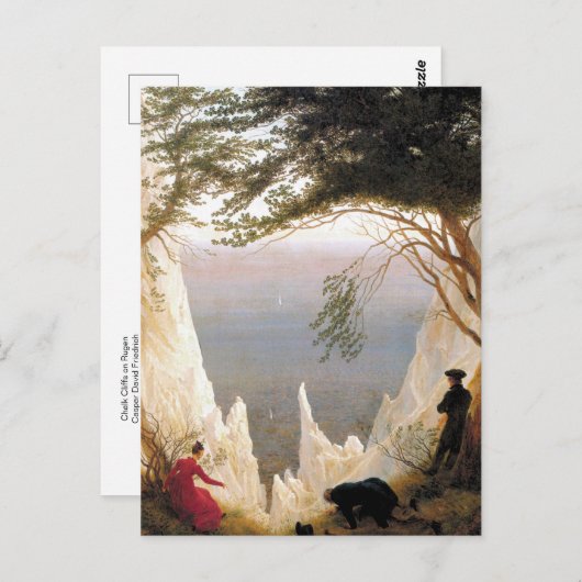 Chalk Cliffs on Rugen von Caspar David Friedrich P Postkarte (Vorne/Hinten)