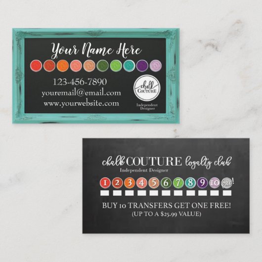 Chalk Couture Custom Business Card Visitenkarte (Vorne/Hinten)