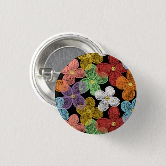 Chalk Daisies Button (Vorne & Hinten)