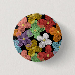 Chalk Daisies Button