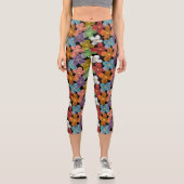 Chalk Daisies Capri Leggings (Vorderseite)