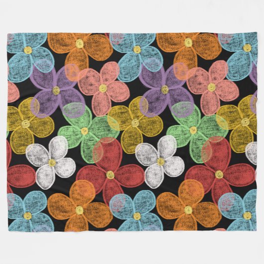 Chalk Daisies Fleecedecke (Vorderseite (Horizontal))