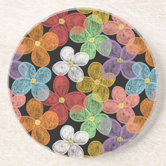 Chalk Daisies Getränkeuntersetzer (Vorne)