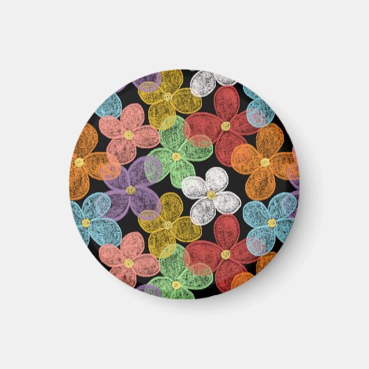 Chalk Daisies Magnet (Vorne)