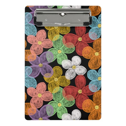 Chalk Daisies Mini Klemmbrett (Vorderseite)