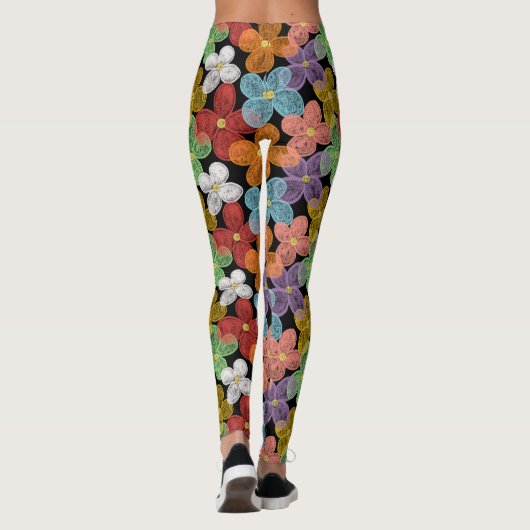 Chalk Daisies Pocket Folder Leggings (Rückseite)