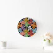 Chalk Daisies Runde Wanduhr (Zuhause)