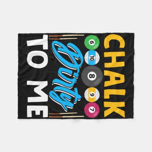 Chalk Dirty to me Funny Pool Player 8-Ball Billard Fleecedecke (Vorderseite (Horizontal))