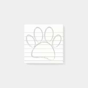 Chalk Dog Paw Tracks 3x3 geflochten Post-it Klebezettel