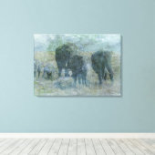 Chalk Elephants Leinwanddruck (Insitu (Holzboden))