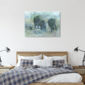 Chalk Elephants Leinwanddruck (Insitu (Schlafzimmer))