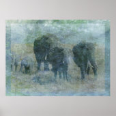 Chalk Elephants Poster (Vorne)