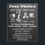 Chalk Foto Booth Prop Flyer<br><div class="desc">Chalk und Vintage Stil Freie Fotos Flyer, die perfekt für Veranstaltungen, die einen Foto Stand haben. Zeigt dieses Schild in der Nähe Ihres Fotos an. Foto-Standanweisungen oder Foto-Standanleitungen in Vintager Ausführung. Sign zeigt den Gästen eine Requisite, Pose, Lächeln und ein Foto zu schnappen. Ideal für Hochzeiten, Tänze, Promis, Jubiläen, Duschen,...</div>
