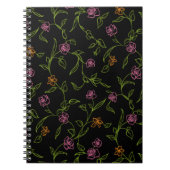 Chalk Gezeichnet Rose Hintergrund Notizblock (Vorderseite)