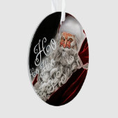 Chalk Gezeichnet Santa Ho Ho Ho Holiday Ornament (Vorderseite)