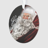 Chalk Gezeichnet Santa Ho Ho Ho Holiday Ornament (Vorderseite)