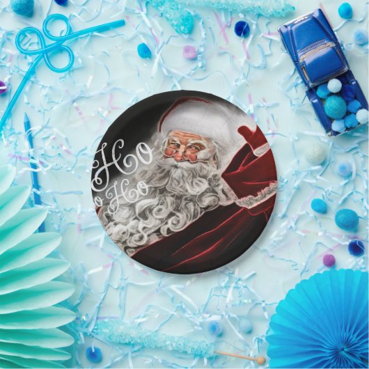 Chalk Gezeichnet Santa Ho Ho Ho Holiday Pappteller (Party)