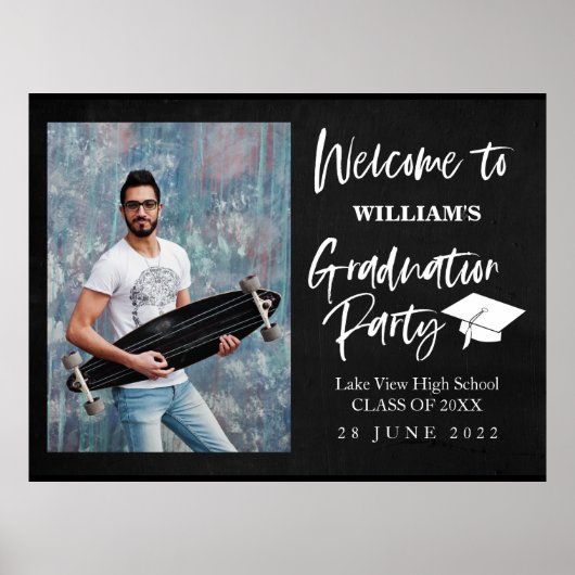 Chalk Graduation Party in der High School Begrüßun Poster (Vorne)