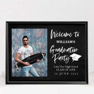 Chalk Graduation Party in der High School Begrüßun Poster