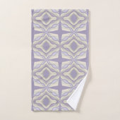Chalk Gray Lavender Octagon Star Geometric Design Badhandtuch Set (Handtuch)