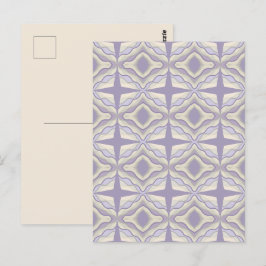 Chalk Gray Lavender Octagon Star Geometric Design Postkarte