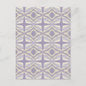 Chalk Gray Lavender Octagon Star Geometric Design Postkarte (Vorderseite)