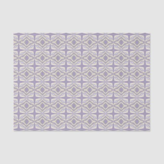 Chalk Gray Lavender Octagon Star Geometric Design Seidenpapier (Vorderseite)